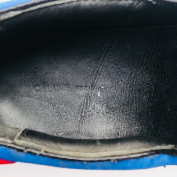 Celine Royal Blue Satin Sneakers - Picture 6 of 7